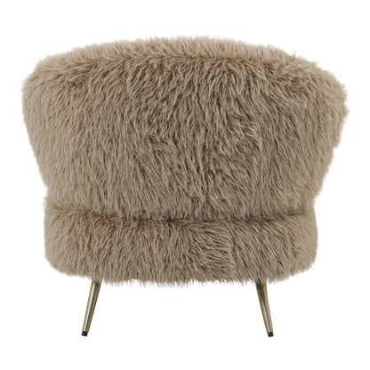 Bruine Franklyn fauteuil van PTMD met lage zit en omhullende rugleuning
