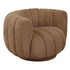 Cognac loungefauteuil Mello met ronde kuip en draaivoet