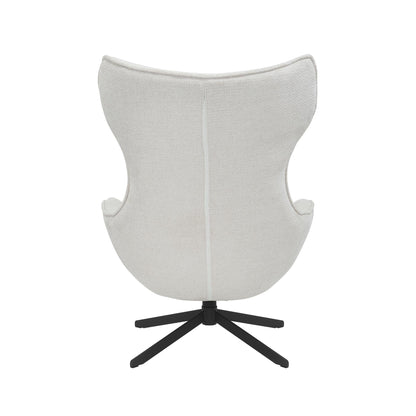 Fauteuil Olivia van Starfurn met close-up van de zachte off white stof Retro Bliss 02