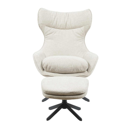 Fauteuil Olivia van Starfurn in zijaanzicht, met de omsluitende rug en zachte armleuning