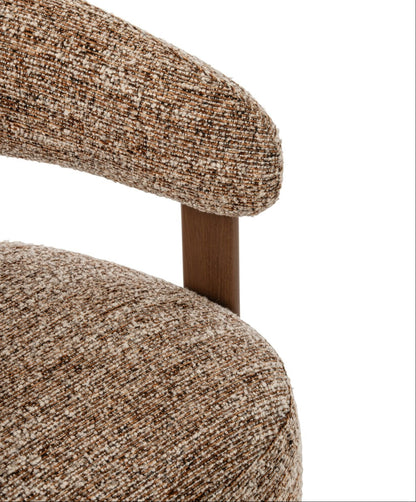 Fauteuil Schuim Bruin van J-Line, vijfde weergave van de bruine schuimen fauteuil