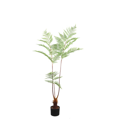 Fern Plant Green Sword Fern Plant In Black Pot 125x70x150cm PTMD - Kunstplant - PTMD - livinglovely.nl