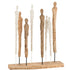 Figuren 8 Dun Mango Hout/Aluminium Wit/Naturel - Beeld - J-Line - livinglovely.nl