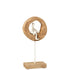 Figuur Denker Ring Laag Mangohout/Aluminium Naturel/Wit - Beeld - J-Line - livinglovely.nl