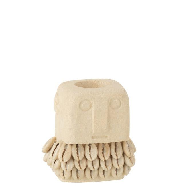 Figuur Elise Steen Natuur theelichthouder - Theelichthouder - J-Line - livinglovely.nl