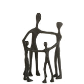 Figuur Familie Kring Aluminium Zwart - Beeld - J-Line - livinglovely.nl
