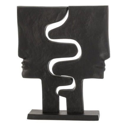 Figuur Gezichten Op Voet Aluminium - Beeld - J-Line - livinglovely.nl