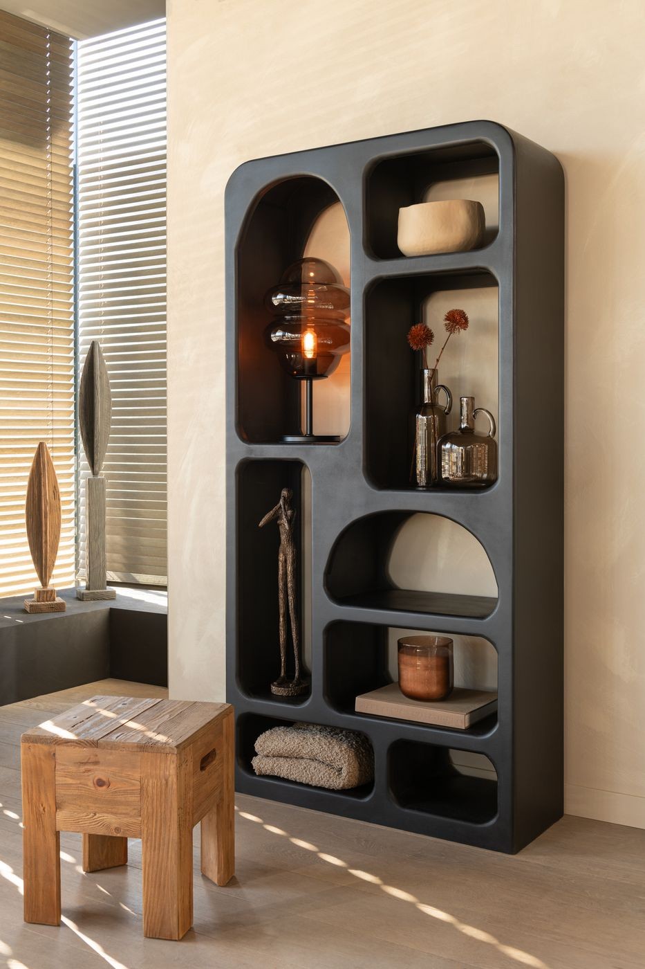 Figuur Horen/Zien/Zwijgen Resine Bruin/Goud Set Van 3 - Beeld - J-Line - livinglovely.nl