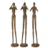 Figuur Horen/Zien/Zwijgen Resine Bruin/Goud Set Van 3 - Beeld - J-Line - livinglovely.nl
