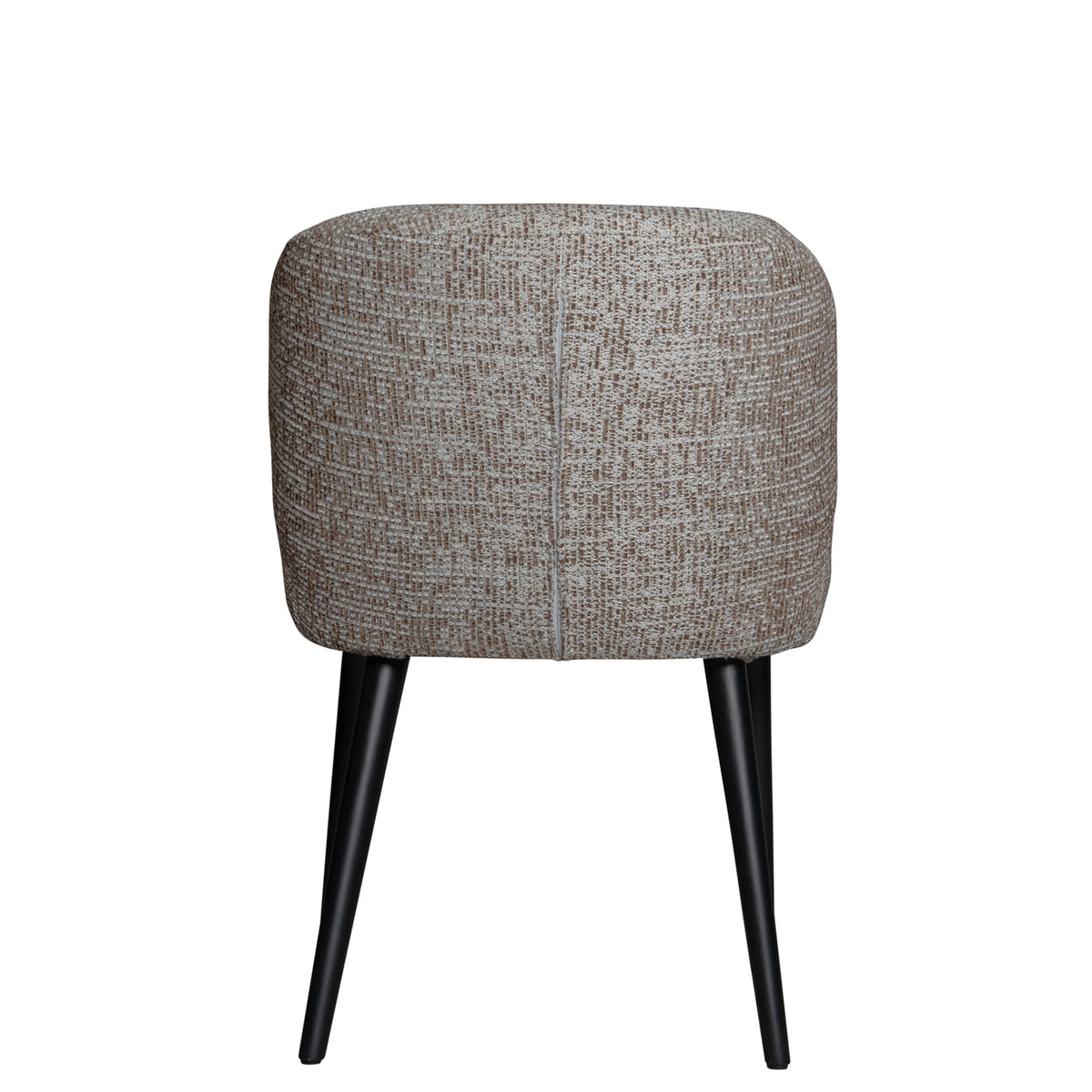 Fiori Brown Mois 05 eetkamerstoel van PTMD, detail van de bruine stoffen bekleding