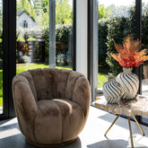 Furia Mocca Fauteuil Fur PTMD - Fauteuil - PTMD - livinglovely.nl