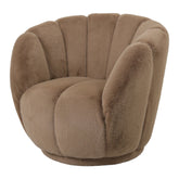 Furia Mocca Fauteuil Fur PTMD - Fauteuil - PTMD - livinglovely.nl