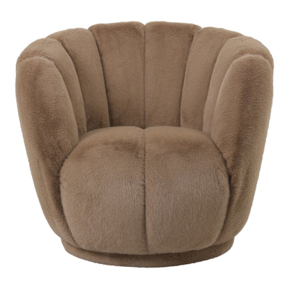 Furia Mocca Fauteuil Fur PTMD - Fauteuil - PTMD - livinglovely.nl