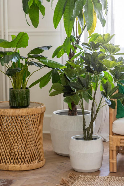 Geldboom In Pot Plastiek Groen Small - Kunstplant - J-Line - livinglovely.nl