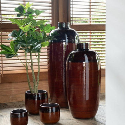 Geldboom In Pot Plastiek Groen Small - Kunstplant - J-Line - livinglovely.nl