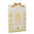 Surprise window met 12 geurkaarsen van J-Line in goud en wit