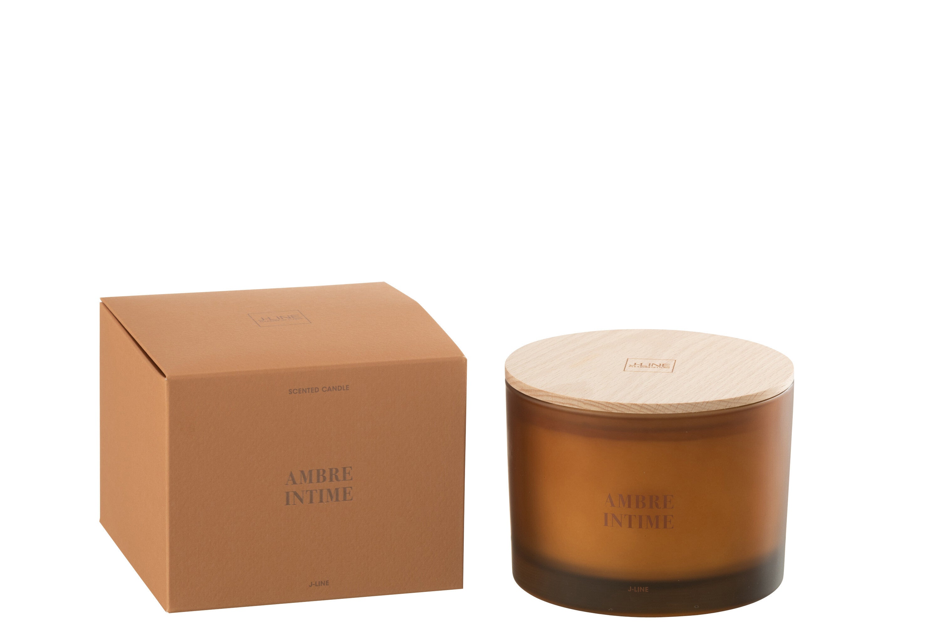 Geurkaars Accords Essentiels Ambre Intime 28 Uur - Geurkaars - J-Line - livinglovely.nl