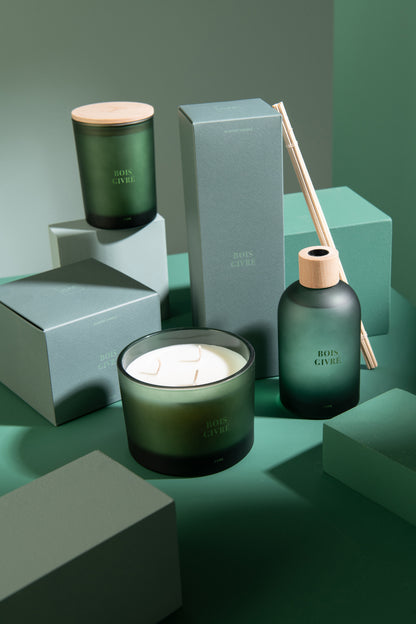 Geurkaars Accords Essentiels Bois Givré 28 Uur - Geurkaars - J-Line - livinglovely.nl