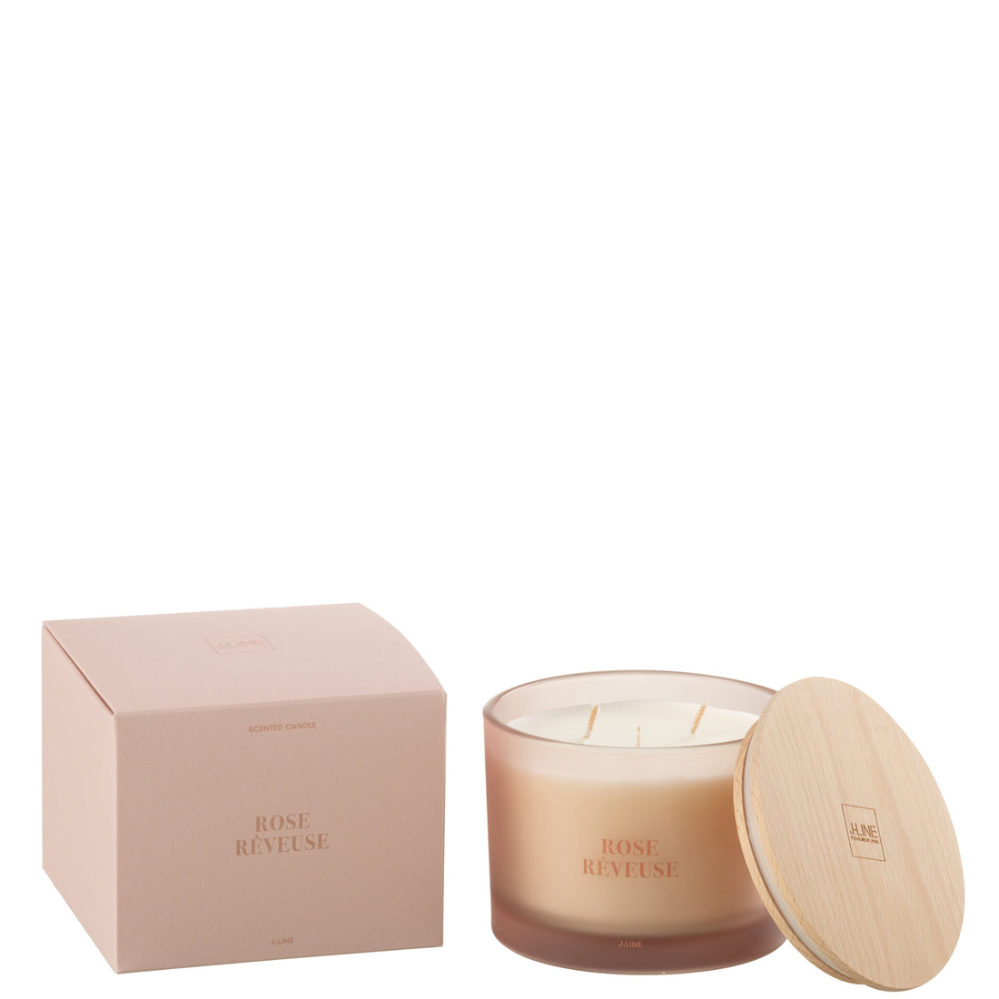 Geurkaars Accords Essentiels Rose Rêveuse 28 Uur J-Line