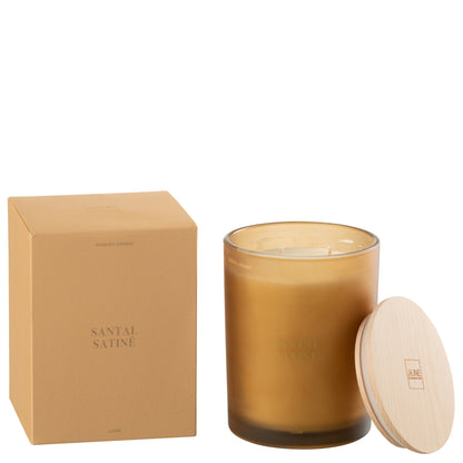 Geurkaars Accords Essentiels Santal Satiné 52 Uur - Geurkaars - J-Line - livinglovely.nl