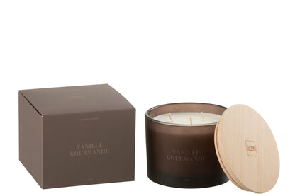 Geurkaars Accords Essentiels Vanille Gourmande 28 Uur - Geurkaars - J-Line - livinglovely.nl