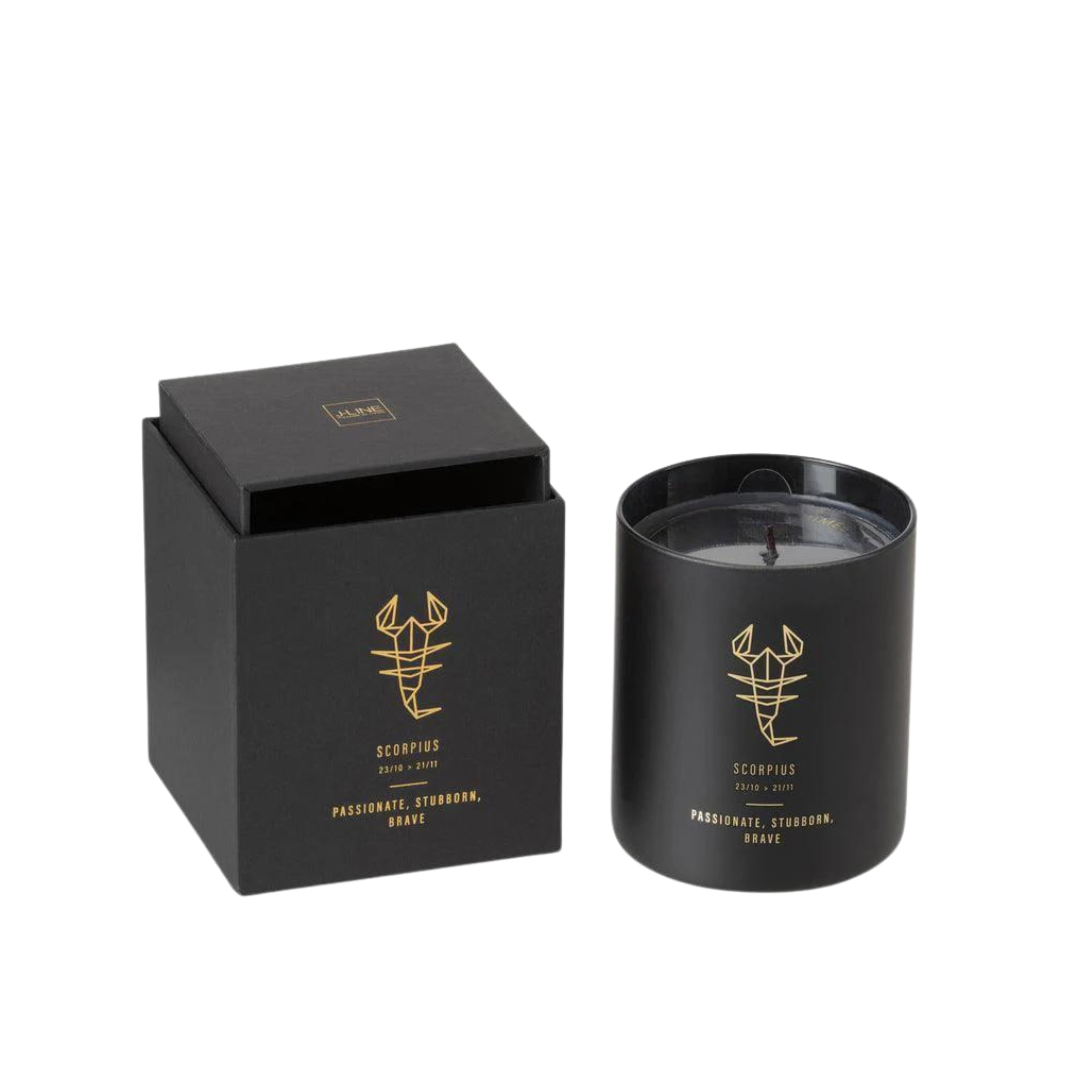 Geurkaars Astro Schorpioen Zwart-50u - Geurkaars - J-Line - livinglovely.nl