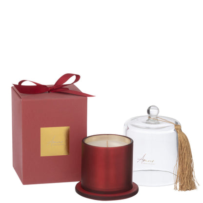 Geurkaars Bell Amour Red Large 45H - Geurkaars - J-Line - livinglovely.nl
