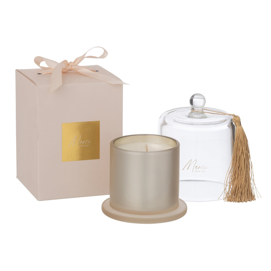 Geurkaars Bell Merci Beige Large 45H