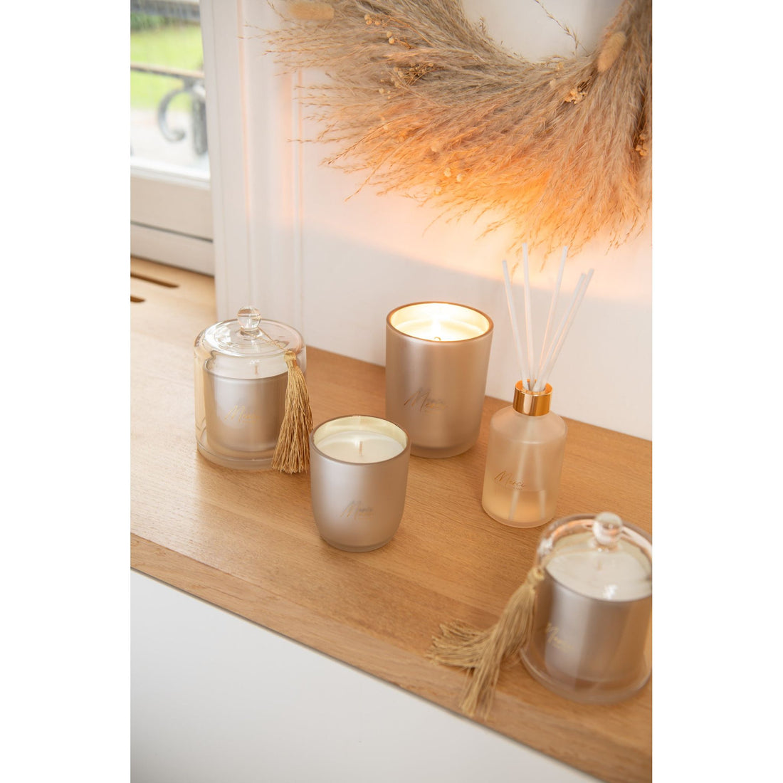 Geurkaars Bell Merci Beige Large 45H