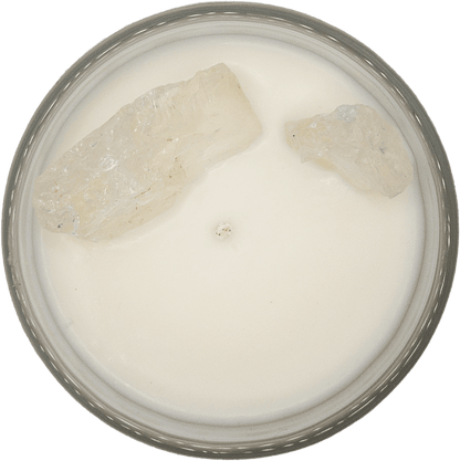 Geurkaars Calm Your Soul met Edelsten Incl Spotify Playlist - Geurkaars - De Scent - livinglovely.nl