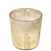 Geurkaars Deluxe Glas Goud Medium 80uur - Geurkaars - J-Line - livinglovely.nl