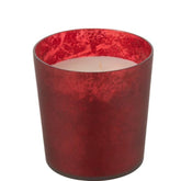 Geurkaars Deluxe Glas Rood Medium 80uur - Geurkaars - J-Line - livinglovely.nl