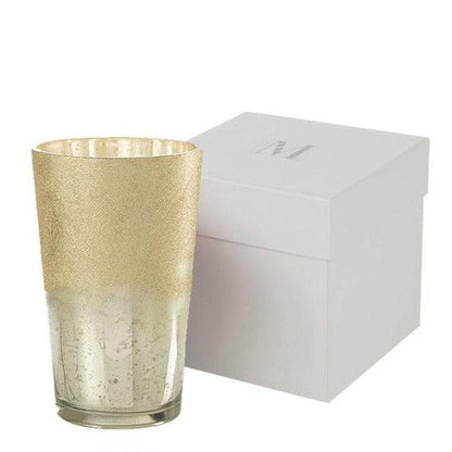 Geurkaars Deluxe Glas Zilver Extra Large 160uur - Geurkaars - J-Line - livinglovely.nl