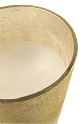 Geurkaars Deluxe Glas Zilver Extra Large 160uur - Geurkaars - J-Line - livinglovely.nl