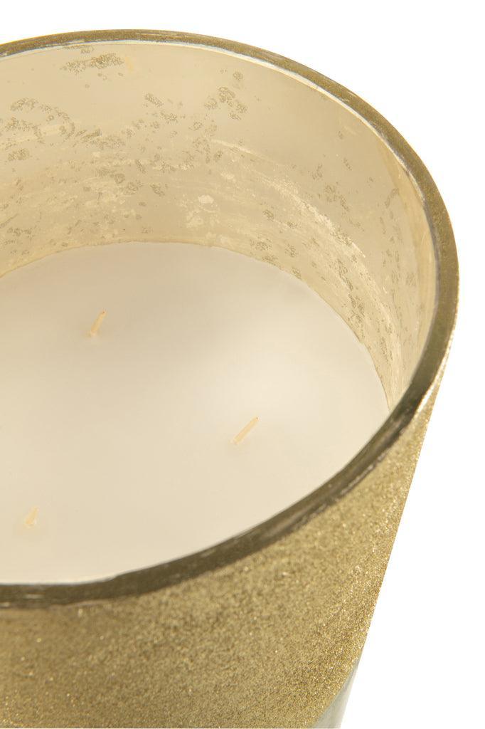 Geurkaars Deluxe Glas Zilver Extra Large 160uur - Geurkaars - J-Line - livinglovely.nl