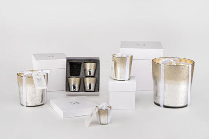 Geurkaars Deluxe Glas Zilver Large 140uur - Geurkaars - J-Line - livinglovely.nl