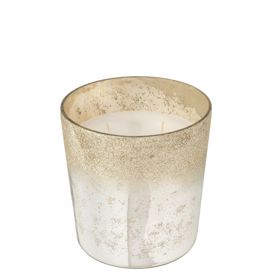 Geurkaars Deluxe Glas Zilver Large 140uur - Geurkaars - J-Line - livinglovely.nl
