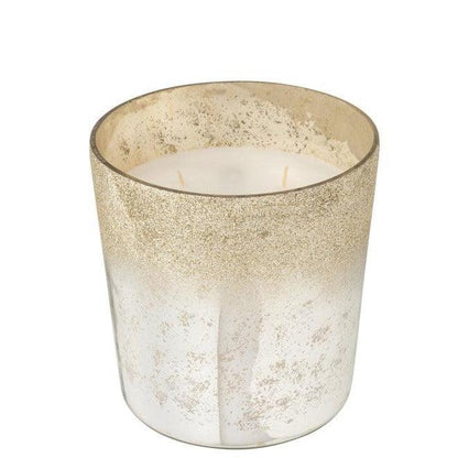 Geurkaars Deluxe Glas Zilver Medium 80uur - Geurkaars - J-Line - livinglovely.nl