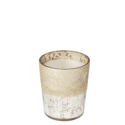 Geurkaars Deluxe Glas Zilver Small 48uur - Geurkaars - J-Line - livinglovely.nl