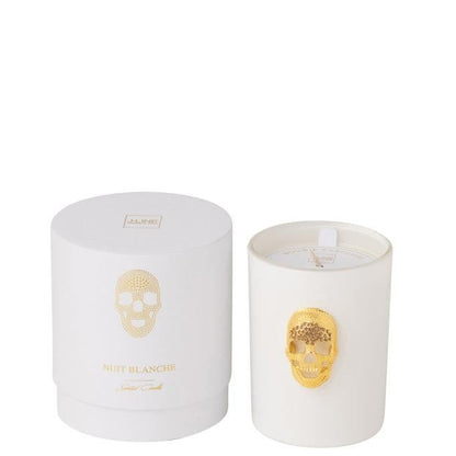 Geurkaars Doodskop Nuit Blanche Small 43uur - Geurkaars - J-Line - livinglovely.nl