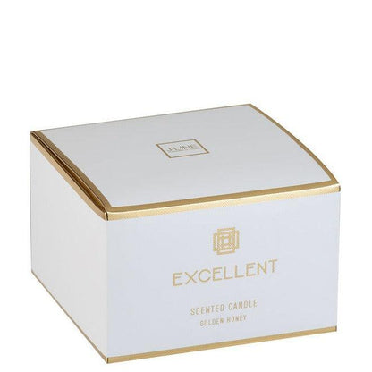Geurkaars Excellent Golden Honey Goud Large 40H - Geurkaars - J-Line - livinglovely.nl