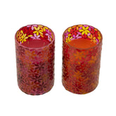 Geurkaars Flower Mosaic Wax Large Set van 2-75u