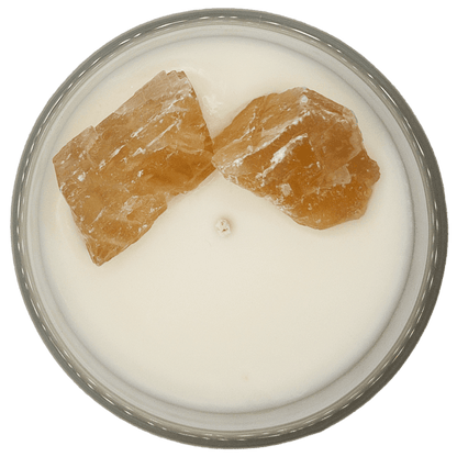 Geurkaars Golden Days met Edelstenen Incl Spotify Playlist - Geurkaars - De Scent - livinglovely.nl