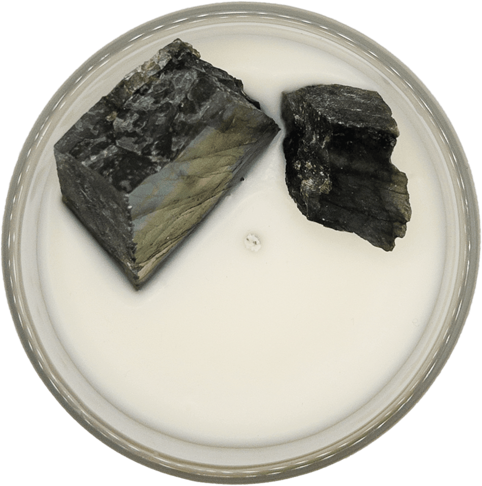 Geurkaars Good Karma met Edelstenen Incl Spotify Playlist - Geurkaars - De Scent - livinglovely.nl