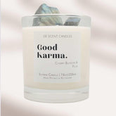 Geurkaars Good Karma met Edelstenen Incl Spotify Playlist - Geurkaars - De Scent - livinglovely.nl