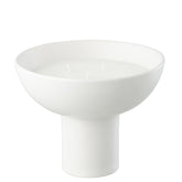 Geurkaars Keramiek Kop Wit Large 12u - Geurkaars - J-Line - livinglovely.nl