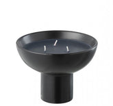 Geurkaars Keramiek Kop Zwart Small 12u - Geurkaars - J-Line - livinglovely.nl