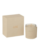 Geurkaars Leather Beige 40H - Geurkaars - J-Line - livinglovely.nl
