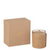 Geurkaars Leder Bruin 40uur - Geurkaars - J-Line - livinglovely.nl