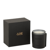 Geurkaars Leder Zwart 40uur - Geurkaars - J-Line - livinglovely.nl